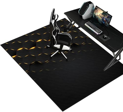 Bodenschutzmatte Bürostuhl Gaming Stuhlmatten Stuhlunterlage - Bürostuhl Unterlage - Schreibtischstuhl Unterlage für Laminat 80 x 120 cm - Gaming Teppich - Bürostuhlunterlage Rutschfestes Kratzfest