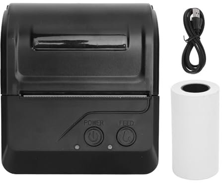 Yanmis Bluetooth Thermal Shipping Etikett Drucker - 80 Mm Thermaldrucker Unterstützen Bluetooth -USB -Anschluss, Thermo -POS -Drucker für Android, für den Gewinn