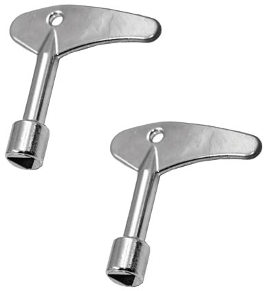 HLMYER 2 Pcs Metal Triangle Key,Meter Box Key,Zinc Allo Electric Box Key,Radiator Keys,Multi-Functional Utility Key,Inner Triangular Socket Spanner Panel Key for Valves Radiator Cupboard Access