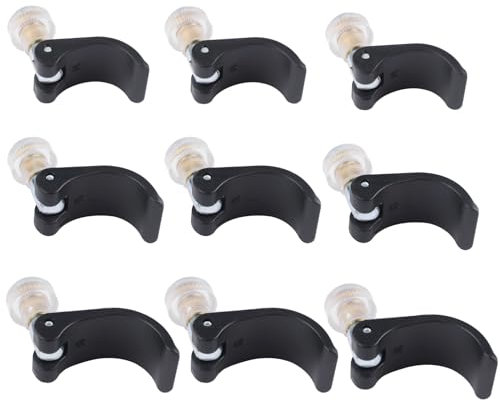 HOMMDECO Trekking Pole External Lock Handle Nut Kit 9 PCS Climbing Replacement Parts Quick Flip Lock Strap Nut for Trekking Cane Pole Repair Spare Parts