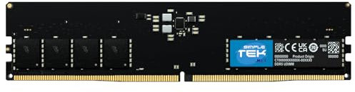 SIMPLETEK - Modulo RAM DDR5 DIMM 32 GB 5600 MHz CL46 1,1 V non‑ECC, supporto XMP 3.0 / AMD EXPO, formato desktop
