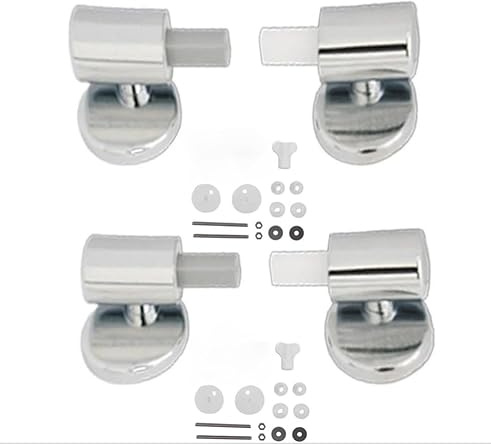 4 Stück Ersatz WC-Sitze Halterung, Scharnier für Toilettendeckel Befestigung WC-Sitze Klodeckel Edelstahl, Softclose Wc Sitz Befestigung Scharniere Ersatzteile