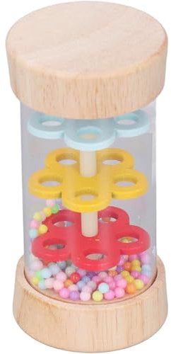 Rainstick, Rainmaker, Wooden Baby Rain Stick with Colorful Beads, 3.7x1.9 Rattle Tube Rain Stick Shaker, Raindrops Music Maker, Sensory Auditory Instrument Toy for Baby