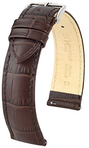 HIRSCH Duke Medium Brown Leather Watch Strap 01028110-1