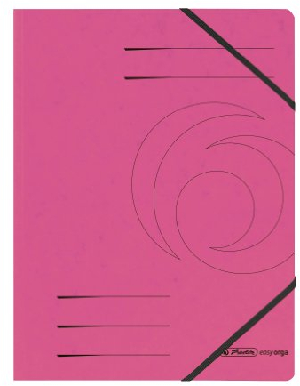 herlitz 11159654 Eckspanner A4 Quality, fuchsia, 5 Stück