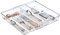 iDesign 57430EU Linus Erweiterbarer Besteckkasten, transparent