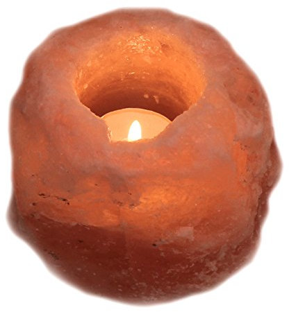 Budawi® Teelichthalter Salzkristall roh Naturbelassen Teelichthalter aus Salz