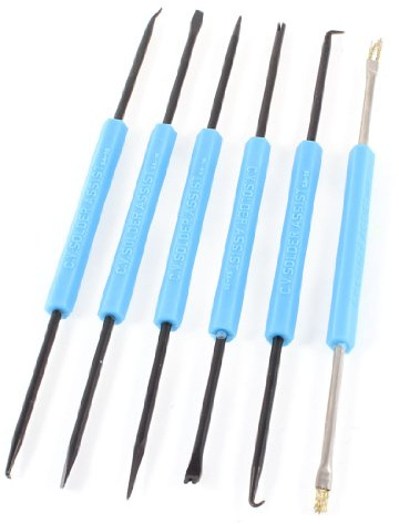 Sourcingmap Dual End Soldering Iron Solder Assist Disassembly Tools 6 in 1 Set