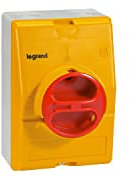 022173 - Interrupteur De Proximité Rotatif Legrand 3p Triphasé 25a - Boitier Jaune étanche Ip65