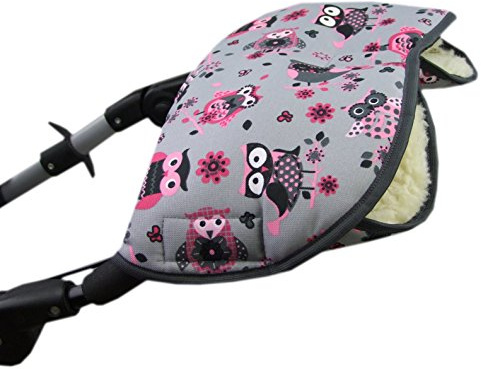 BAMBINIWELT universaler Muff Handwärmer Handschuhe für Kinderwagen Buggy Jogger mit Wolle EULEN ($12) XX
