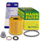 1x Ölwechsel Set - MANN ÖLFILTER + Ölablass-Schraube + LIQUI MOLY Ölwechsel-Anhänger