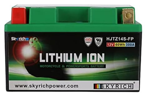 Skyrich - Batería de litio HJTZ14S-FP YTZ12S-BS LiFePo4 612139 YTZ12SBS para moto, scooter, quad, cross