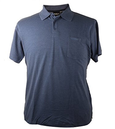 Allsize Basic- Polo Übergrößen, blau Melange, Größe:5XL