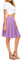 Damen Mädchen Basic Solid vielseitige dehnbaren informell Mini Skater Rock (XL, Lila-Lange)