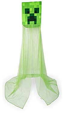 Minecraft Green Creeper Kids Bed Canopy, Hanging Curtain Netting