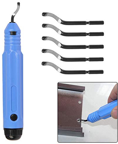 Deburring Tool Kit Deburring Cutters 360 Degree Rotated Design Burr Remover Tool Set with 5 Blades for Steel Metal Aluminum Copper or Plastic