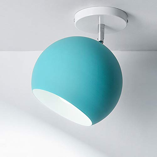Mengjay Klein Deckenleuchte Modern E27 Deckenlampe Drehbares Design Deckenspots Wohnzimmer Esstisch Schlafzimmer Flur Balkon Eingang Decken-Beleuchtung (Blau)
