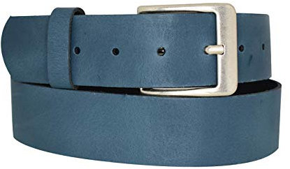 75 Bis 150cm Bundweite 4cm Breit Echt Leder Guertel ab 9,90 Euro Farbe & Laenge Waehlbar Altsilber Nickel Free Schnalle (115cm Bundweite, Petrol)