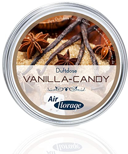 Florage Raumduft VANILLA CANDY Duftdose Duftöl Duftgel Aroma Lufterfrischer - Schonende Alternative zu Duftkerzen und Diffusoren
