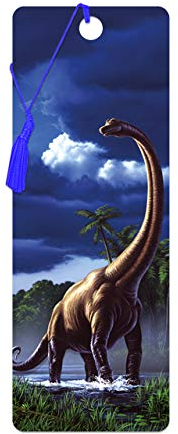 3D LiveLife Lesezeichen - Brachiosaurus von Deluxebase. Ein Dinosaurier-Lesezeichen mit linsenförmigen 3D-Kunstwerken, lizenziert vom bekannten Künstler Jerry LoFaro