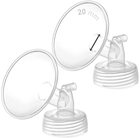 Maymom Weithals-Pumpenteil für Spectra S1/S2 Pumpen; inkl. Weithalsflansch; kein Original Spectra-Flansch; ersetzt Spectra Shield (20 mm zwei Flanschen)