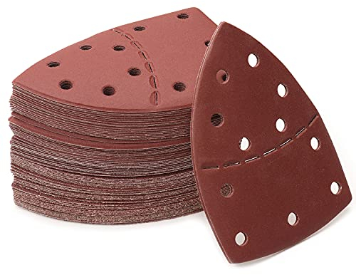 MAXMAN Schleifblätter, 70 Stück, Klett-Schleifpapier, Schleifpapier für Multischleifer, je 10 Stück, sortiert 40/60/80/120/180/240/320, einschließlich aller Körnungen, grob bis fein