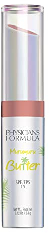 Physicians Formula – Murumuru Butter Lippencreme – Cremiger Lippenstift mit feuchtigkeitsspendender Tucuma, Cupuaçu und Murumuru Butter Mischung, essentiellen Fettsäuren und schützenden LSF 15