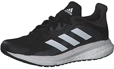 adidas Damen Solar Glide 4 ST Running Shoe, Core Black/Cloud White/Grey, 36 2/3 EU