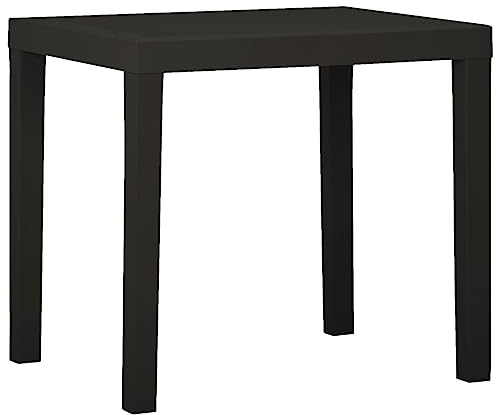 vidaXL Gartentisch Terrassentisch Esstisch Balkontisch Gartenmöbel Tisch Kunststofftisch Outdoor Camping Anthrazit 79x65x72cm Kunststoff