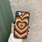 EYZUTAK Case for iPhone 7 Plus iPhone 8 Plus, Love Heart Silicone Shell Valentines Multi-layer Heart Latte Brown Pattern Design for Women Girls Shockproof Slim Soft TPU Protective Case - Coffee