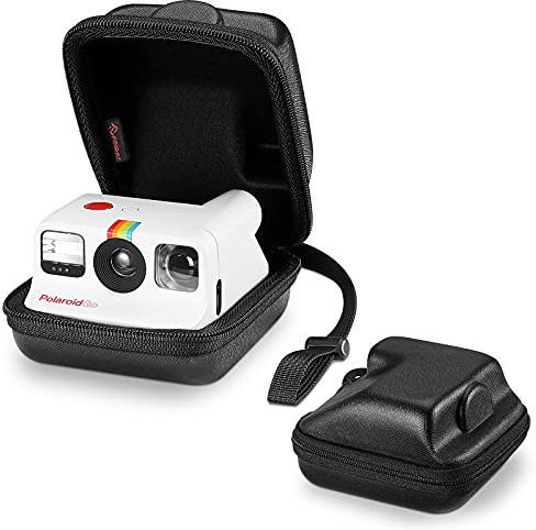Fintie Tasche für Polaroid Go 9035/9071/9070 Instant Camera - Premium Kunstleder Kameratasche Hartschalen Tragbarer Tragetasche, Schwarz