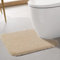 ROLIZOE Tapis Contour WC Extra Epais Tapis de Toilette WC Antidérapant Tapis WC Absorbant Tapis Salle de Bain Super Doux en Microfibre Lavable en Machine 50 x 60cm, Beige