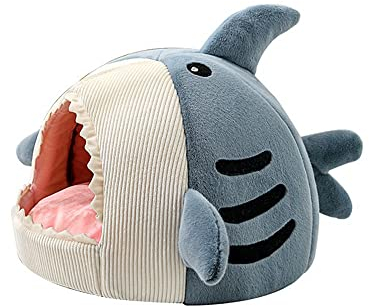 Pet Nest Hundebett Katzenbett Haustier Schlafsack Haustier-warme weiche Schlafsack-Haifisch-Hundezucht-Katze Bed House Haustier Nest Katzenhöhle Katzenkorb Indoor Portable Faltbare Hund Zimmer
