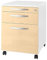 SCHÄFER SHOP Select Rollcontainer Login, 1 Hängeregisterauszug, 1 Utensilienauszug, 1 Schublade, abschließbar, Holz, B 431 x T 580 x H 595 mm, weiß/Ahorn Aktenschrank Schubladenschrank - 111767