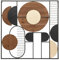 Atmosphera - Wanddekoration Aenor Metall und Holz - 70x70 cm - Mehrfarbig