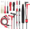 Cleqee Multimeter-Messleitungen Kit 13 Stück Digital Electrical Test Probes Set mit Krokodilklemmen, stapelbaren Bananenstecker zu Testhaken Drähte, Test Pinzette für Digital Electrical Testing