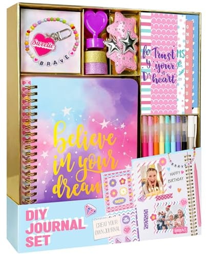 Nollh DlY Journal Kit for Girls Scrapbook Gifts for 8-12 Year Old Girl