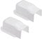PATIKIL 3 PVC Decorative Line Cover, 2 Pack Wall Entry Cap Tubing Parts Accessories for Air Conditioner Central AC Heat Pump, White