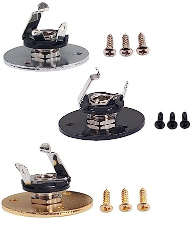 FUNOMOCYA Outlet Plugs Plugs for Outlets Guitar Input Jack Guitar Jack Plate Guitar Jack Plug Guitar Socket Silver Outlet Plug