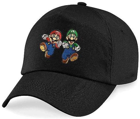 Blondie & Brownie Kinder Baseball Cap, Mario & Luigi, Schwarz