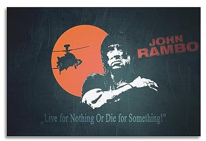 VZRSQZK Filmposter Rambo, dekoratives Gemälde, Leinwand-Wandposter und Kunstdruck, modernes Familienschlafzimmer-Dekor-Poster, 20 x 30 cm