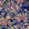 Jukway Tissu en Coton au Mètre, 50 X 145 cm, 100% Coton, Motif Bronzé, Imprimé Floral, pour Couture, Matelassage, Artisanat, Rideaux, Ameublement (02- Design, Bleu)