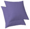 ggaimwf Einfarbige Leinen-Kissenbezüge für Sofas Kontinentales Kissen fürs Bett Doppelseitig Iris Lila Handgemacht Quadratische Kissenhüllen mit unsichtbarem Reißverschluss, 40x40cm 2er Set