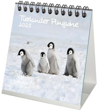 Tierkinder Pinguine Kalender für 2025 Format 10cm x 10cm Pinguin - Seelenzauber