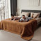 wasserdichte Decke für Intimitäten im Bett, Kingsize-Liebesdecke aus Flanell für Erwachsene, wasserundurchlässige Vergnügungsdecke, 228 x 274 cm, Beige