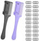 GMXJGZ 2Pcs Effilierer Effiliermesser Haarschneidemesser Haarmesser Spliss Trimmer Spliss Entferner Spliss Entferner Gerät mit 20 Ersatzklingen Haarrasierkamm zum Haarschneiden und Stylen