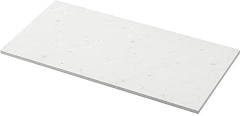 Topken - Encimera (102 x 49 cm, efecto mármol blanco)
