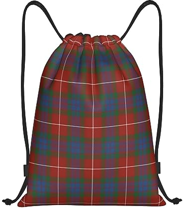 KWQDOZF Kordelzug-Rucksack String Bag Fraser Hunting Ancient Tartan Sackpack für Sport Gym Medium