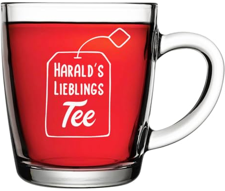 polar-effekt Vaso de 340 ml con grabado personalizado, resistente vaso de té con asa, para bebidas calientes y frías, vasos aptos para lavavajillas