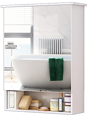 Generisch Badezimmerschrank,(de:Badezimmer mit 3-lagigem Regal, hängende Hausapotheke, verstellbares Laminat, einfach zu montieren, 18,9 B x 24,2 H x 6,7 T)